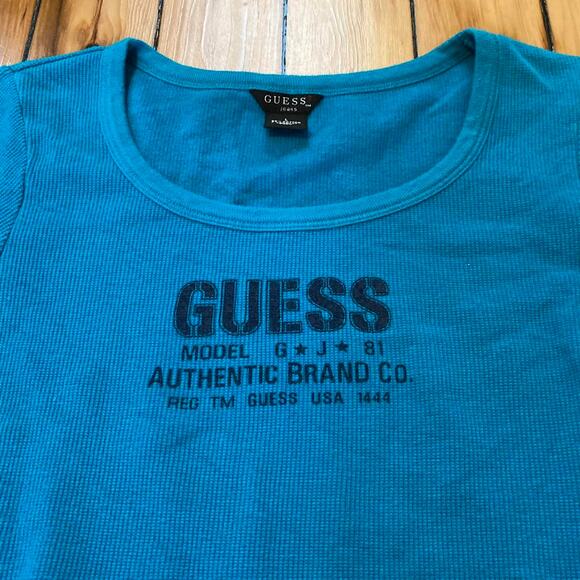 Y2K Guess Waffle Knit Thermal - Picture 2 of 4